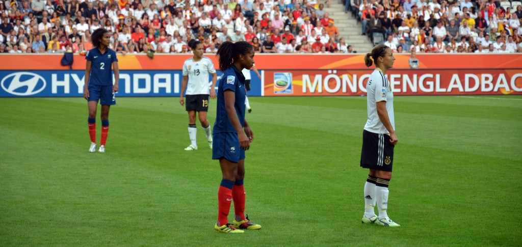 Footballeuse française en match